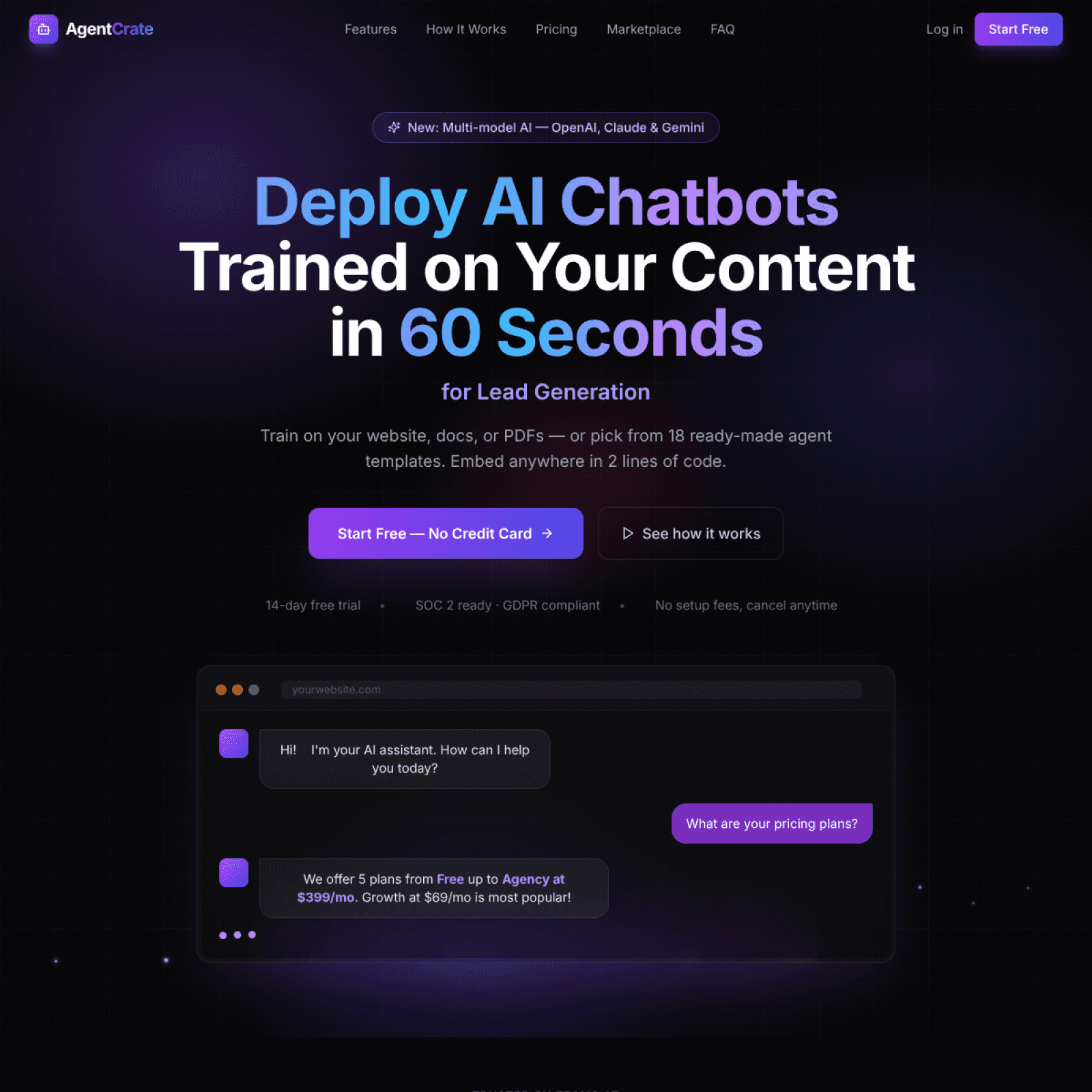 AgentCrate — production dashboard