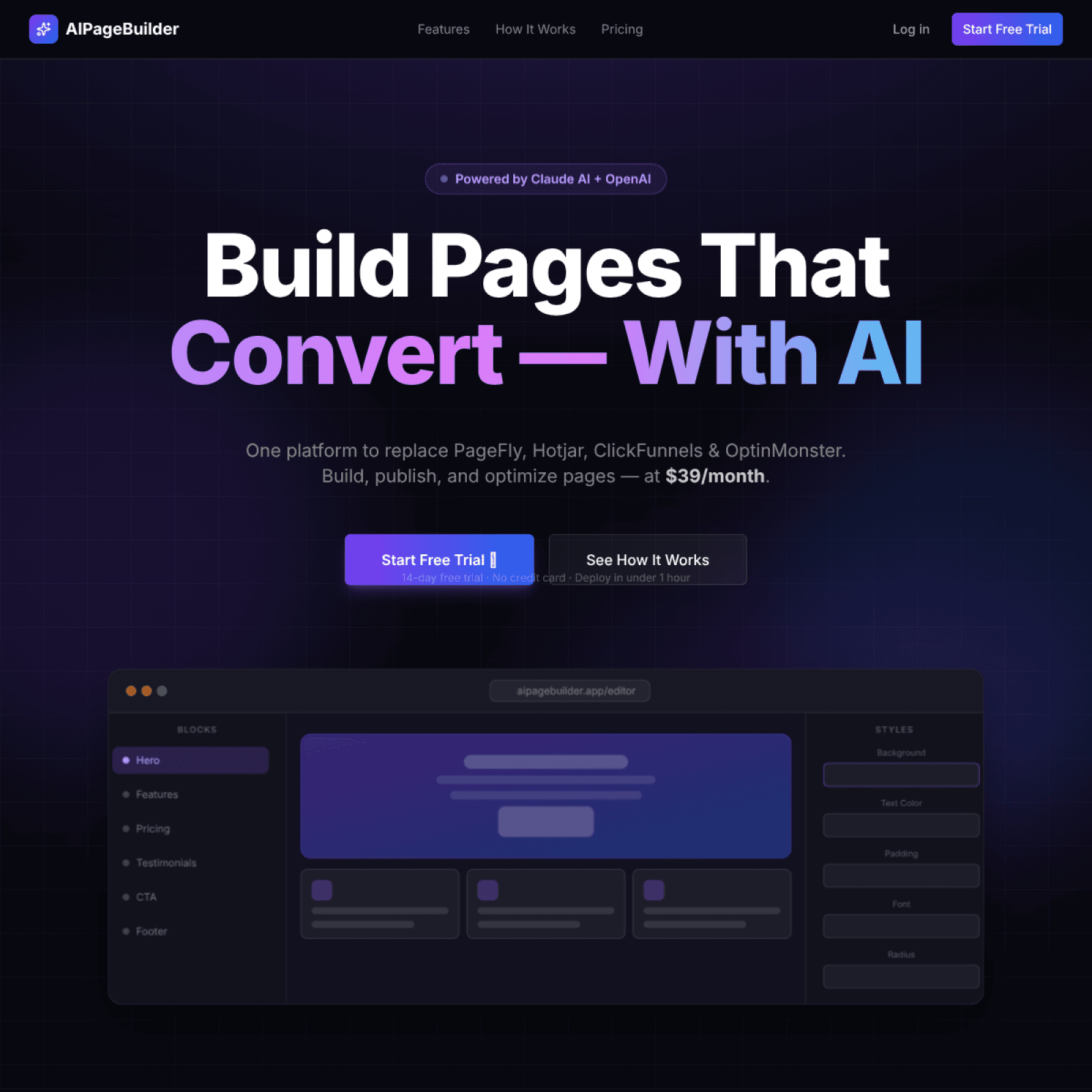 AIPageBuilder screenshot